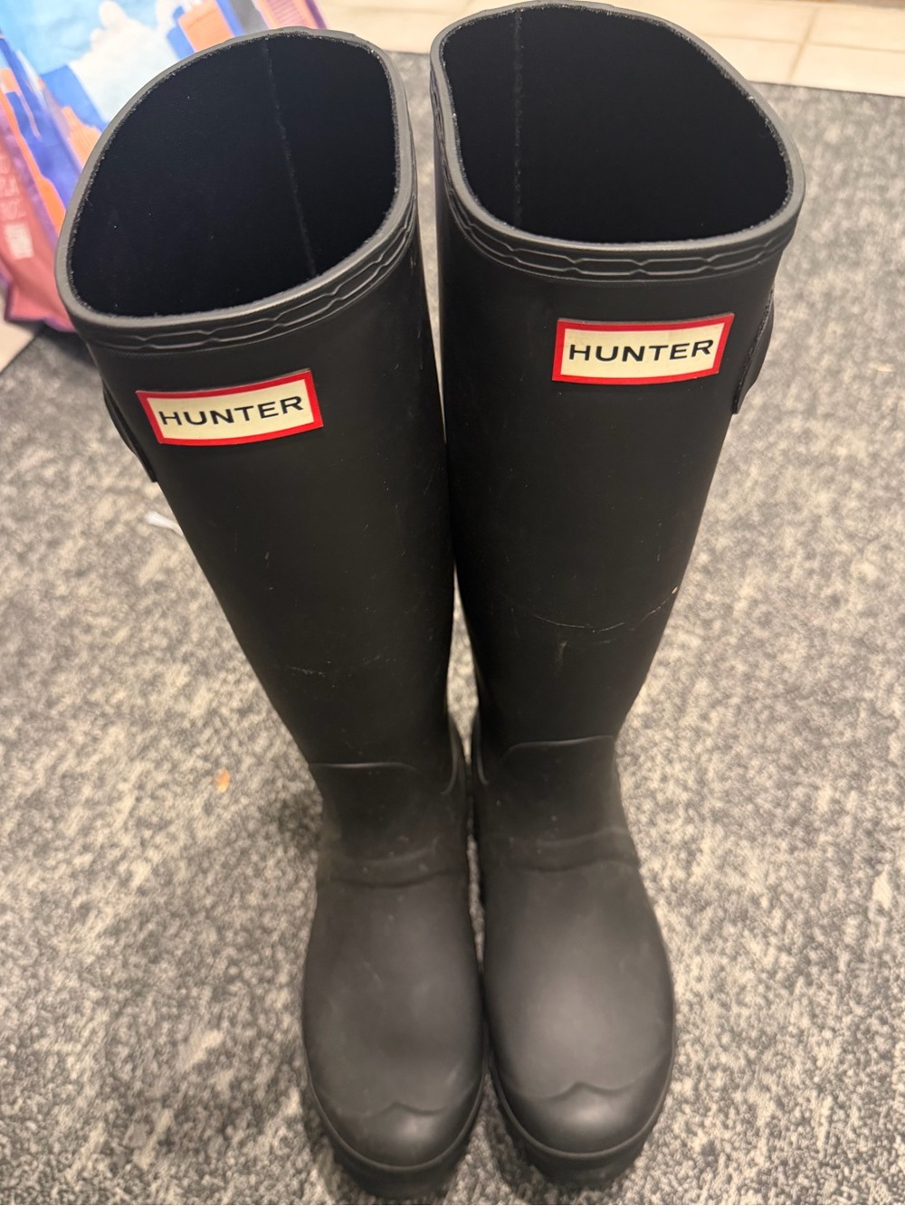 Hunter: Women’s Black Tall Rain Boots